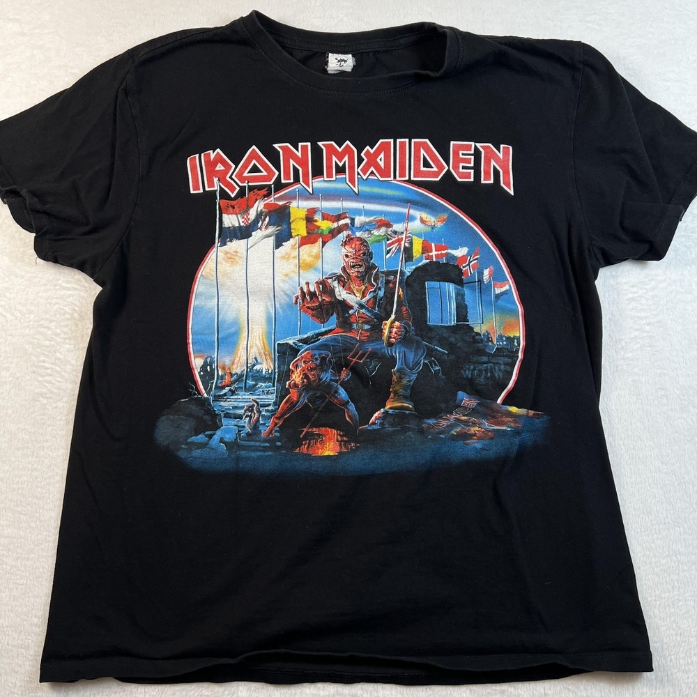 Iron Maiden Shirt Mens Small‎ Black Legacy Of The Beast 2022 Tour Graphic Tee
